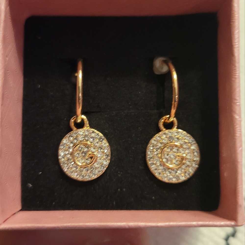Diamond and Gold "G" earrings